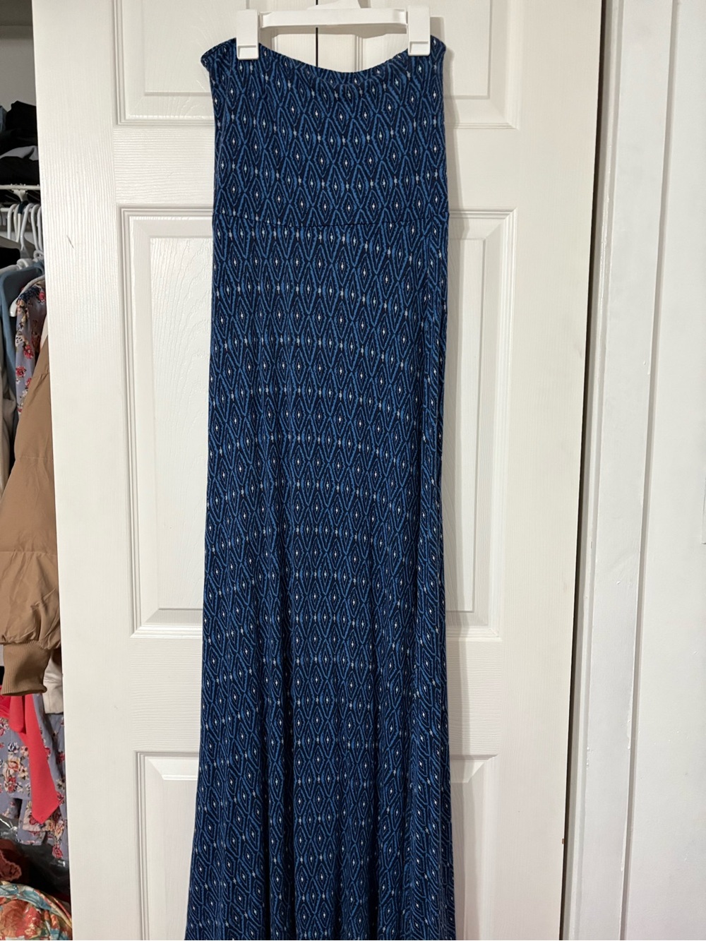 MUDD Tube Top Blue Patterned Maxi Dress